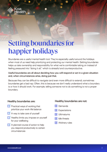 Setting boundaries for happier holidays