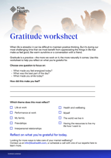 gratitude worksheet